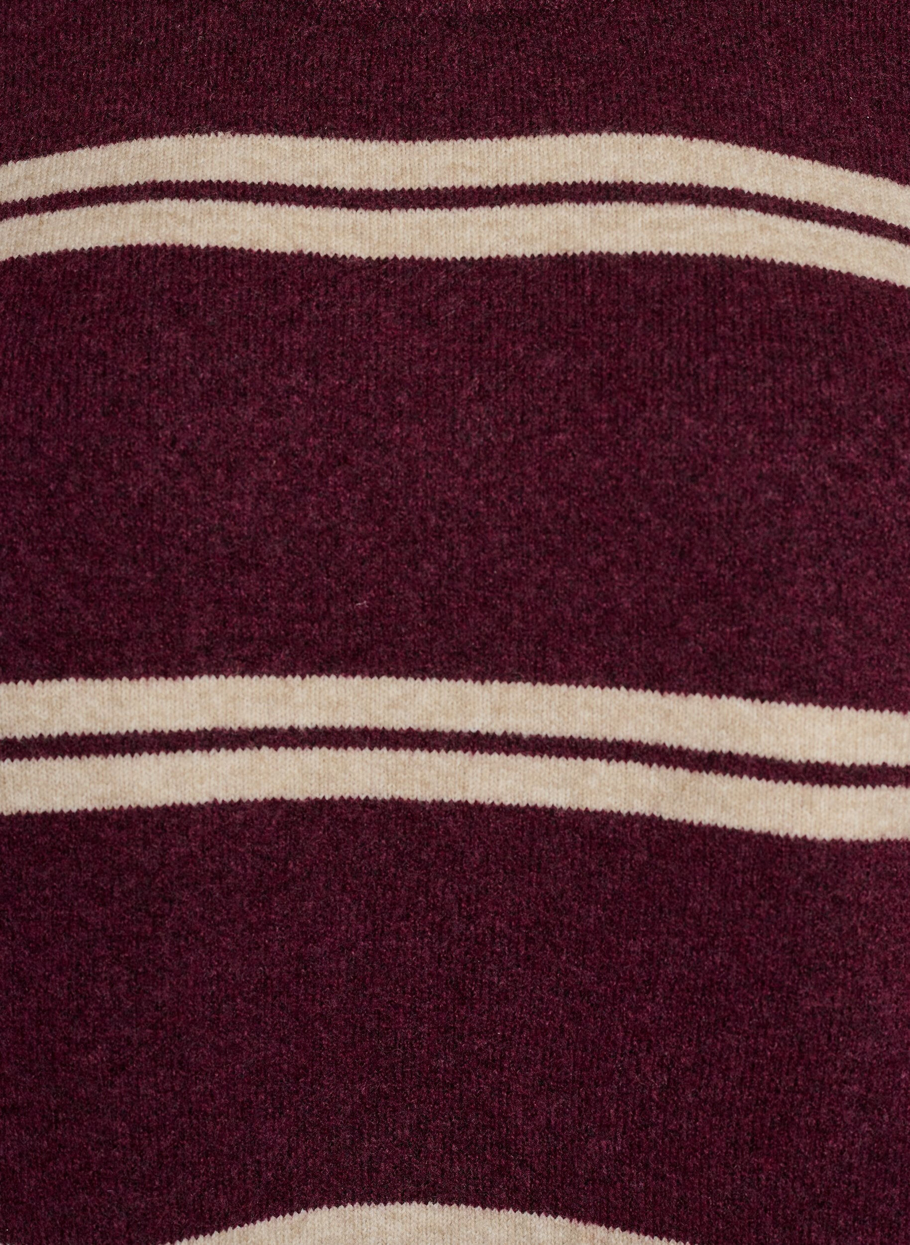 ZizzifashionKnitted blouse with double contrast stripes, Red, Packshot image number 2