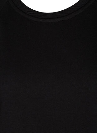 Sweat top with puff sleeves, Black, Packshot image number 2