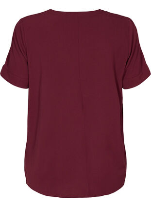 Short-sleeved v-neck blouse, Port Royal, Packshot image number 1