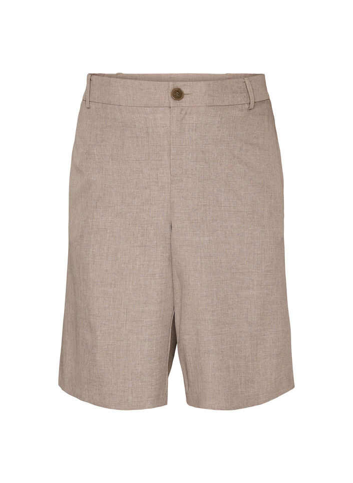 Loose high-waisted Bermuda shorts, Brown, Packshot