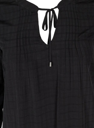 Long-sleeved tunic with tie detail, Black, Packshot image number 2