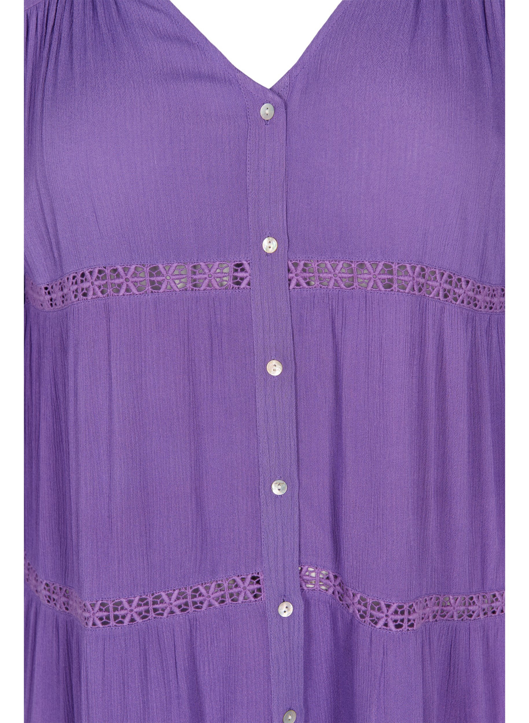 Zizzifashion Viscose beach dress, Royal Lilac, Packshot image number 2