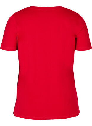 Christmas t-shirt with sequins, Red, Packshot image number 1