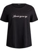 T-shirt with motif, Black, Packshot image number 0