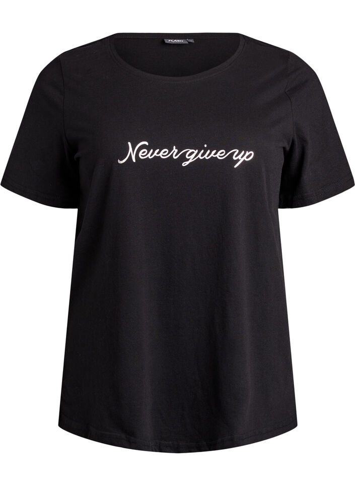 T-shirt with motif, Black, Packshot image number 0