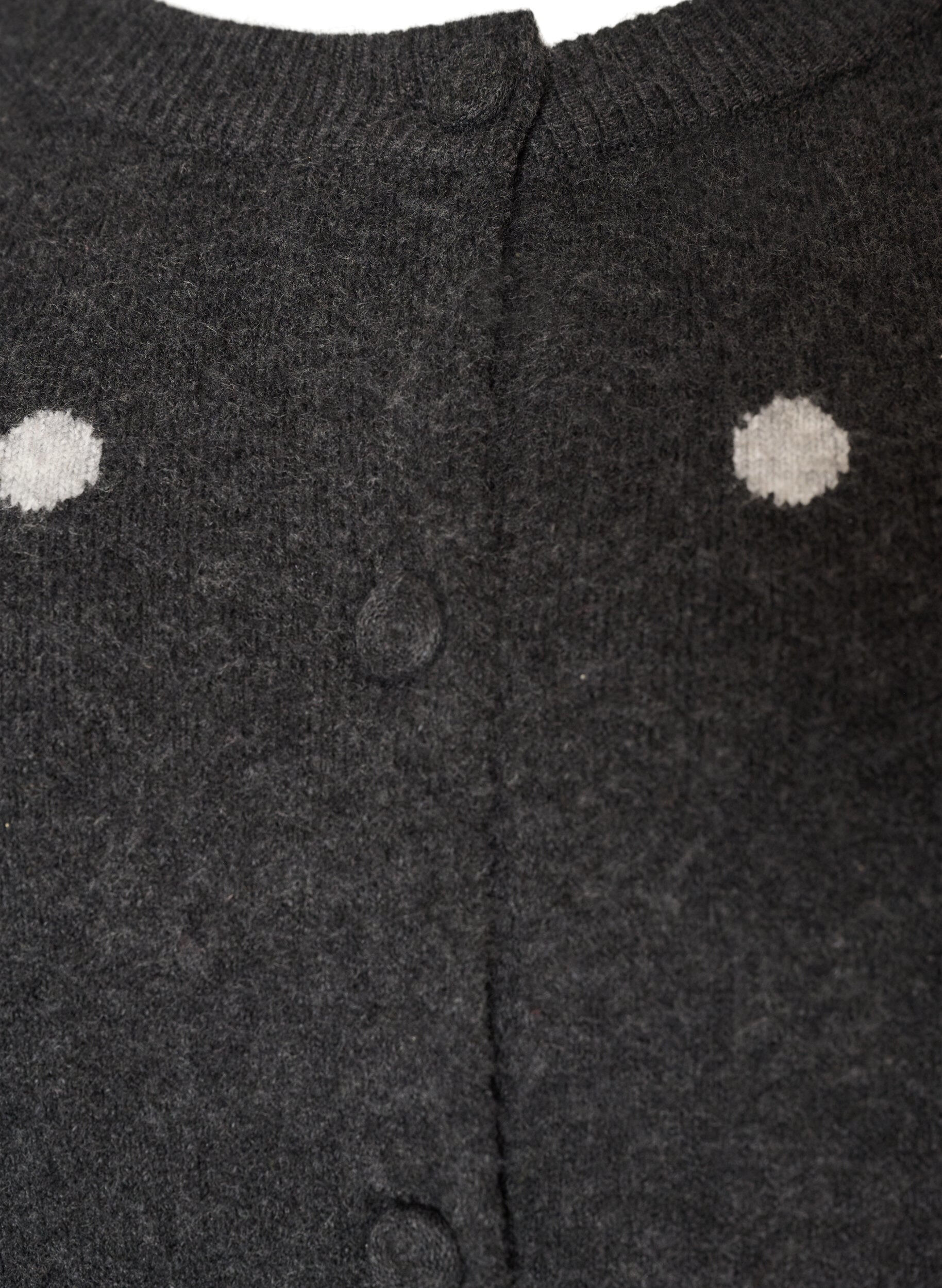 ZizzifashionCardigan with a dotted pattern, Grey, Packshot image number 2