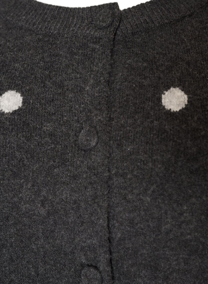 Cardigan with a dotted pattern, Grey, Packshot image number 2