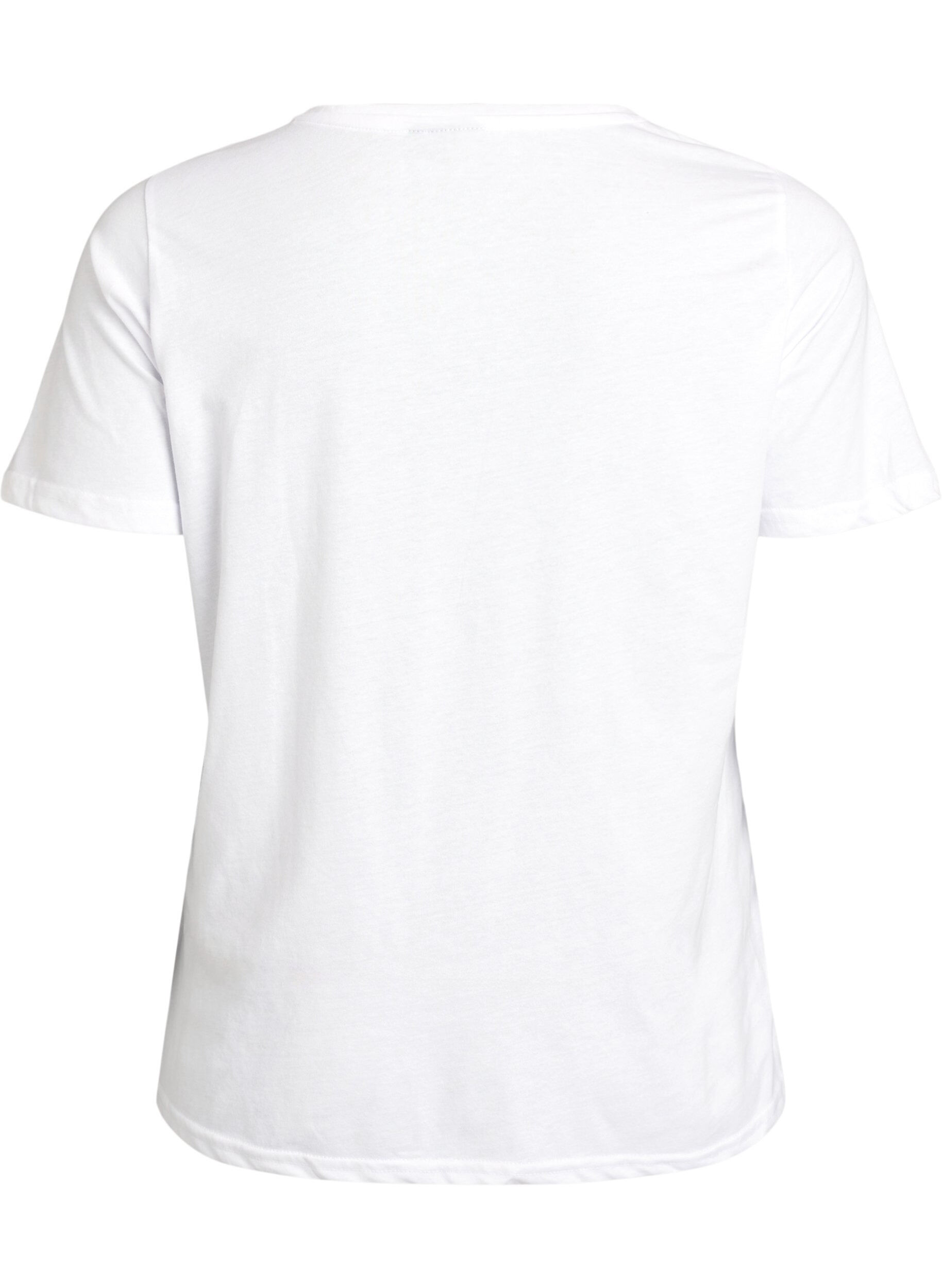 Zizzifashion T-shirt with motif, White, Packshot image number 1