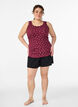 Top with print and lace edge, Red, Model image number 1