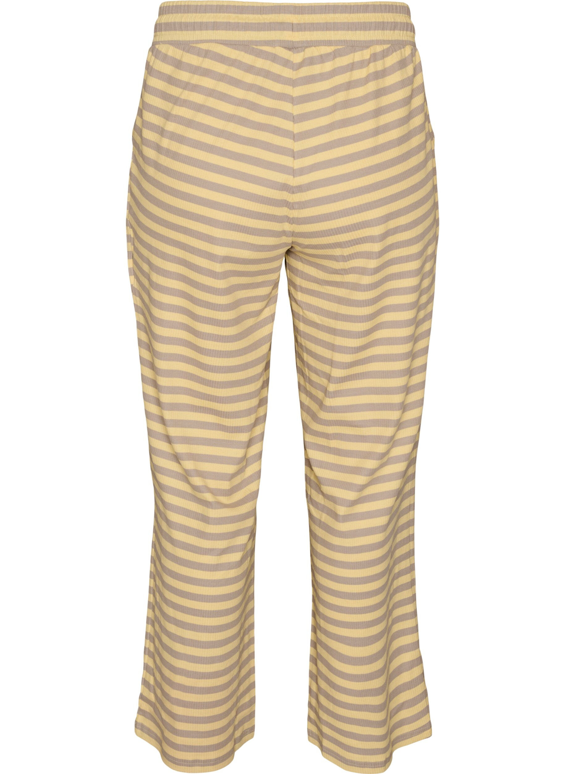 Zizzifashion Striped pyjama trousers with a high waist and wide legs, 0413, Packshot image number 1