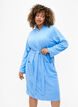 Morning robe with zipper and hood, Light Blue, Model image number 0
