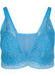 Bra with lace and soft padding, Blue, Packshot image number 0