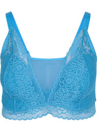 Bra with lace and soft padding, Cendre Blue, Packshot