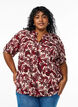 Floral blouse with short sleeves, Red, Model image number 0