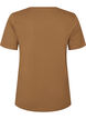 Cotton T-shirt with print, Brown, Packshot image number 1