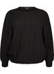 Textured jersey blouse with a balloon silhouette, Black, Packshot image number 0