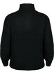 Knitted sweater with high neck and zipper, Black, Packshot image number 1