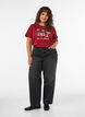 Christmas t-shirt in organic cotton, Red, Model image number 1
