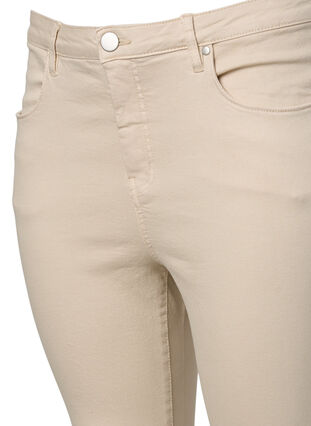 High waisted Amy jeans with super slim fit, Oatmeal, Packshot image number 3