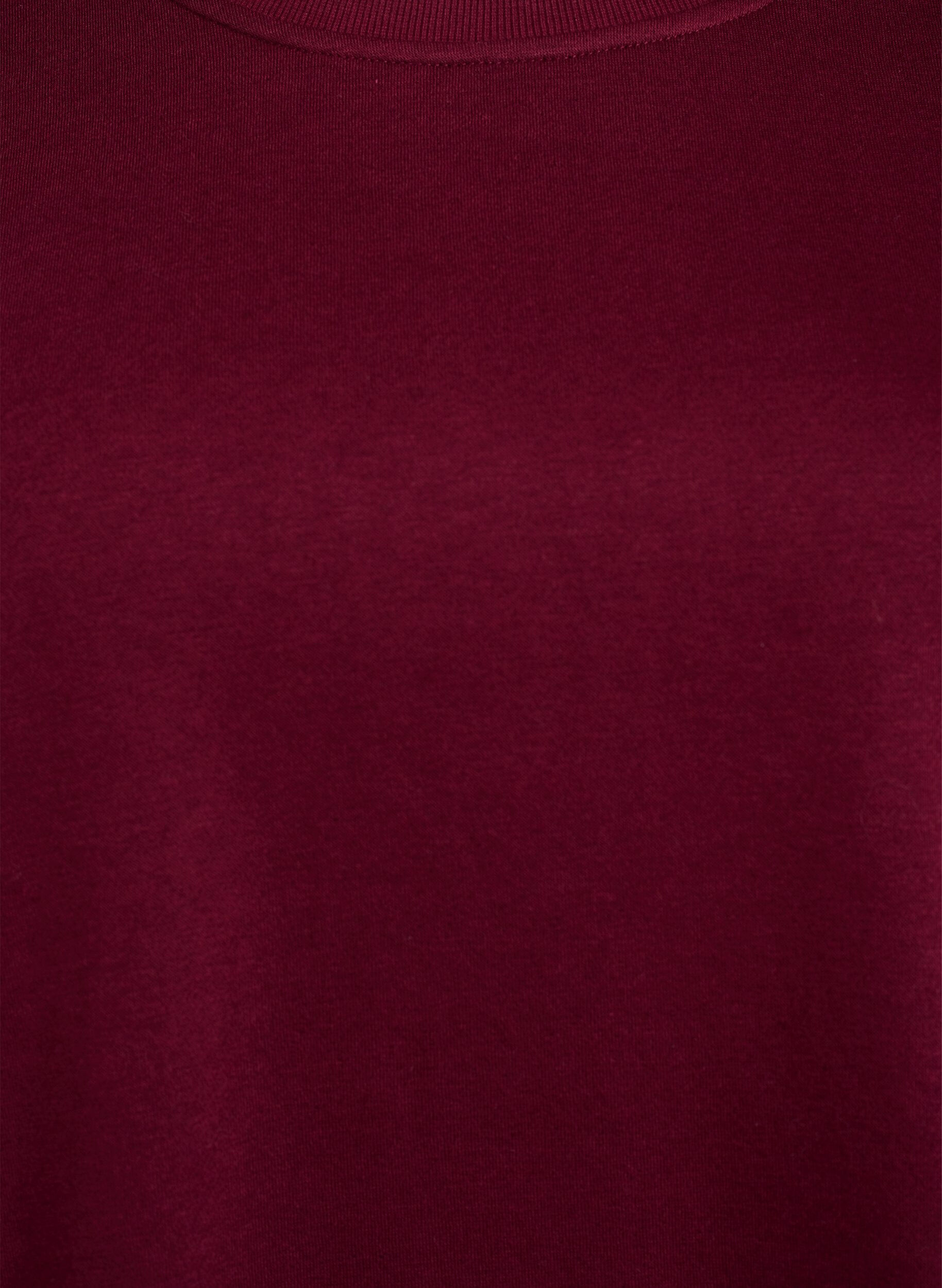 Zizzifashion Sweatshirt with fringes, Dark Bordeaux, Packshot image number 2