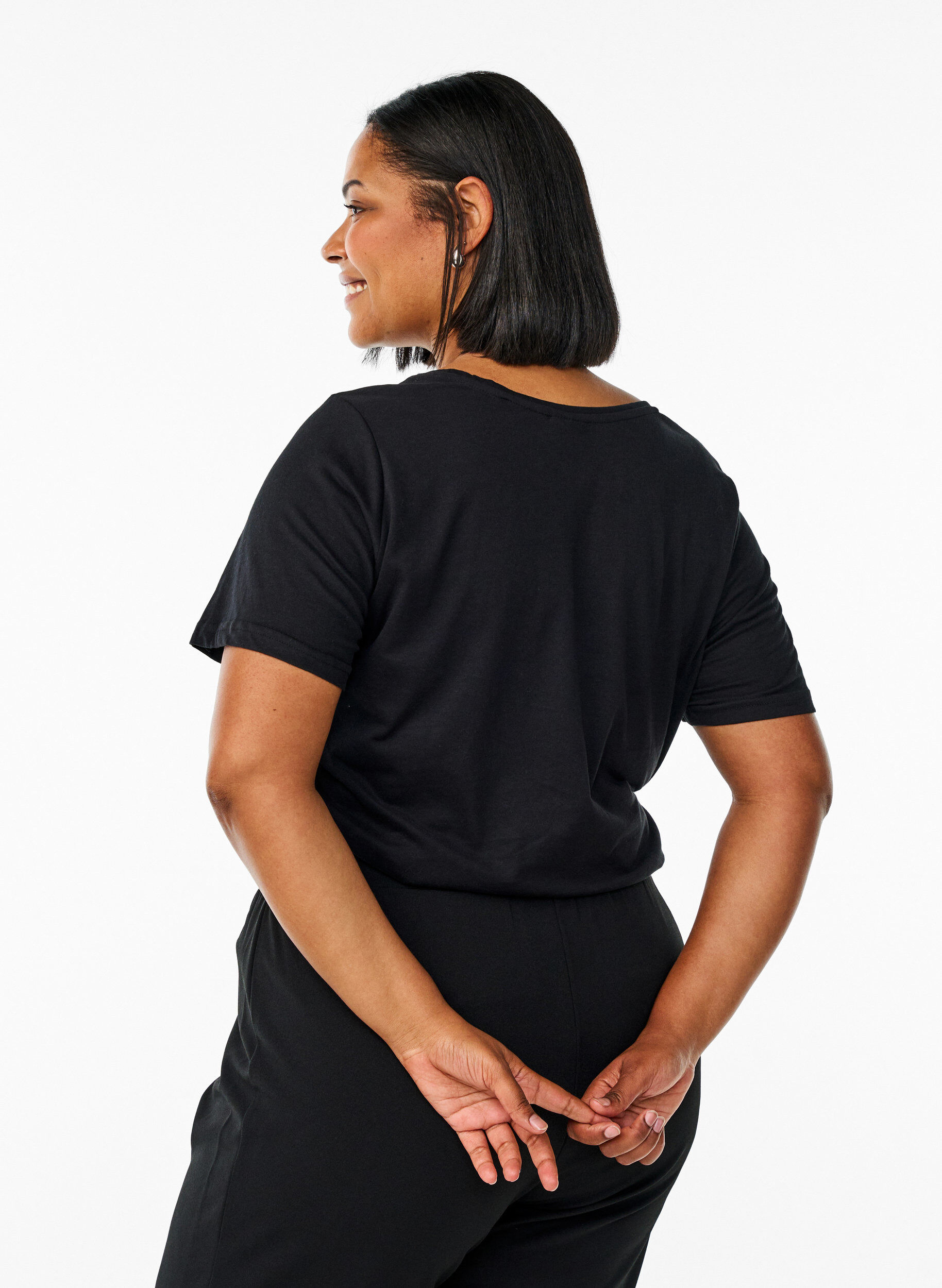 Zizzifashion FLASH - T-shirt with motif, Black, Model image number 2