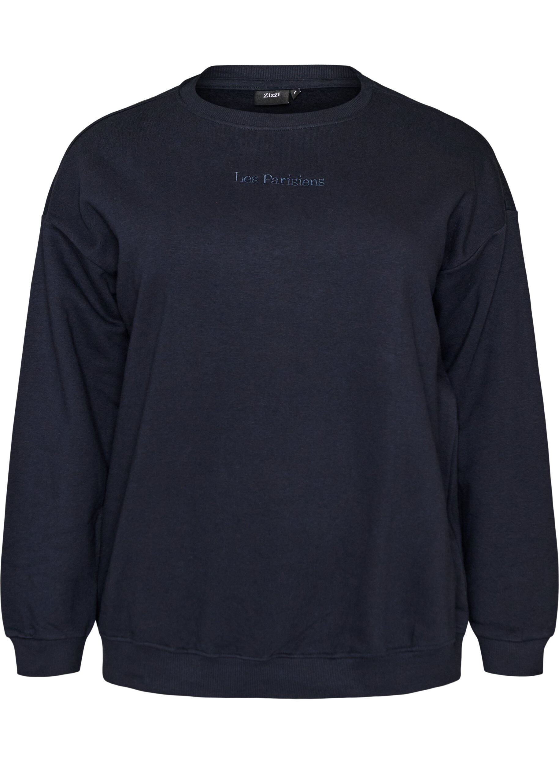 ZizzifashionSweatshirt with text print, Blue, Packshot image number 0