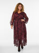 Maxi dress with floral print and smocking, Dark Bordeaux, Model image number 0