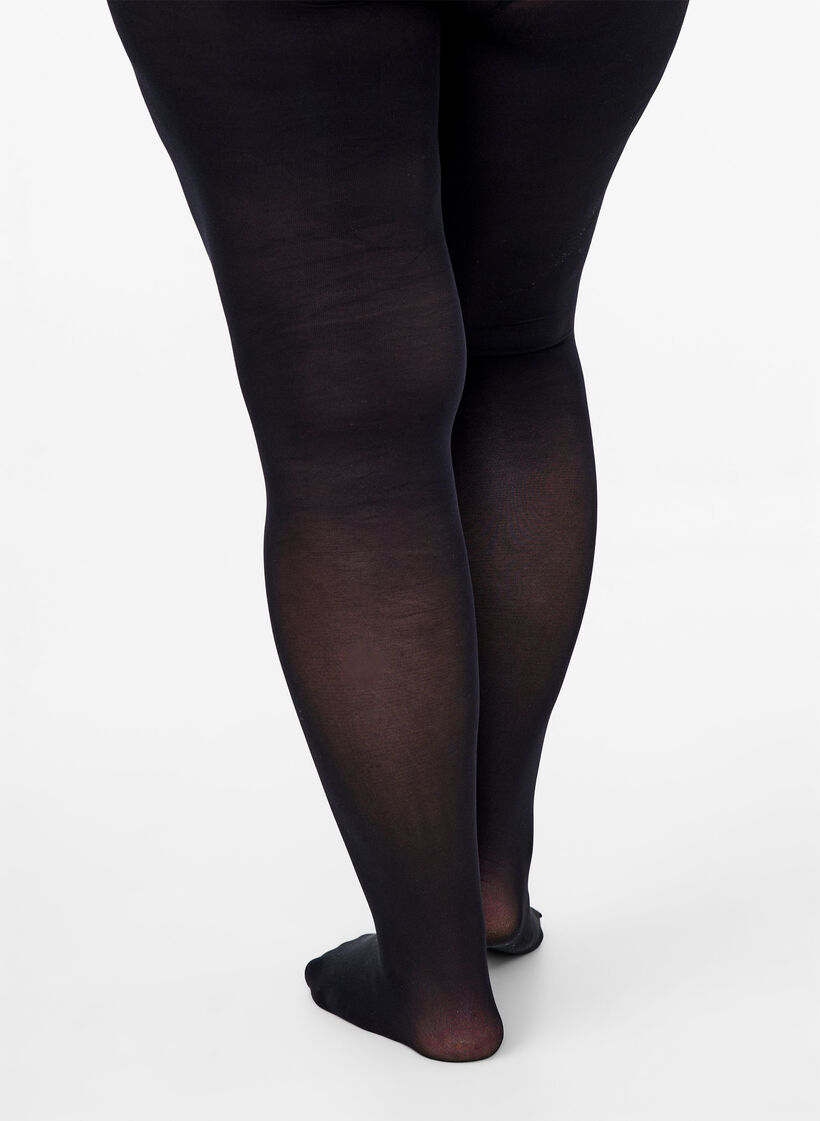 2-pack tights in 100 denier, Black, Model image number 2