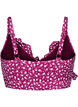 Floral bikini top with ruffle details, Red, Packshot image number 1