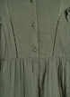 Sleeveless cotton muslin blouse with ruffles, Green, Packshot image number 2