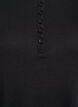 Jersey blouse with buttons and wavy edges, Black, Packshot image number 2