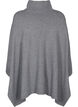 Poncho with high neck, Medium Grey Melange, Packshot image number 1