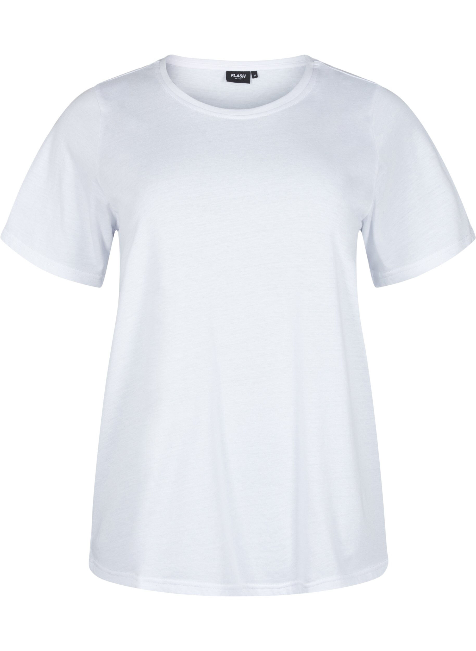 Zizzifashion FLASH - 2-pack round neck t-shirts, White/Black, Packshot image number 2