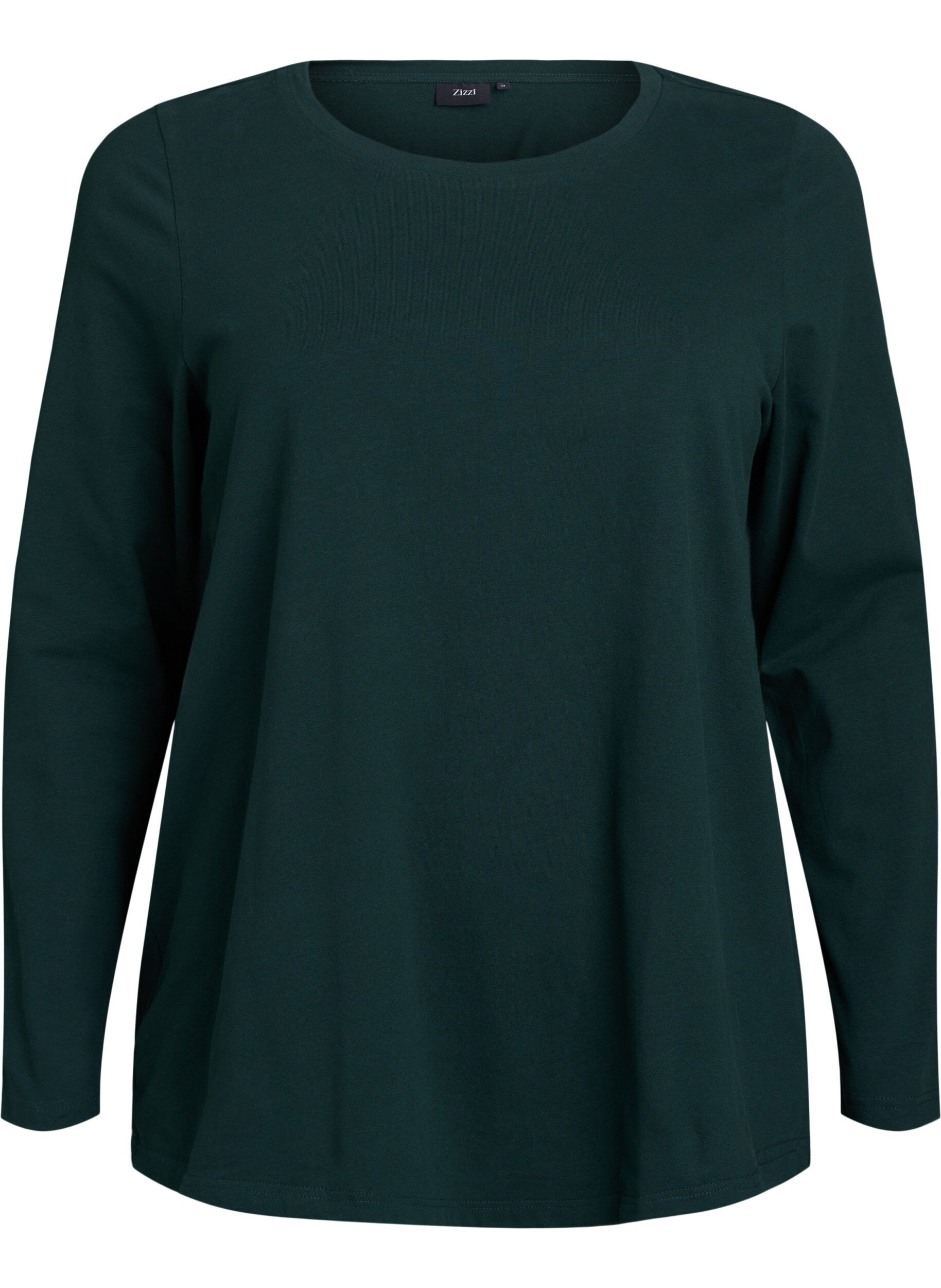 Basic jersey blouse with long sleeves