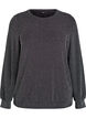 Blouse with herringbone pattern and glitter thread, Black, Packshot image number 0
