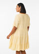 Knee-length A-line dress in linen and viscose, Yellow, Model image number 2