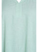 Midi dress in linen and viscose with short sleeves, Green, Packshot image number 2