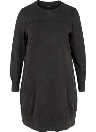 Sweater dress in cotton, Grey, Packshot image number 0