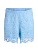 Lace shorts with high waist and pockets, Blue, Packshot image number 0