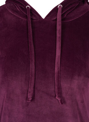 Hooded, velour sweatshirt dress , Winter Bloom, Packshot image number 2