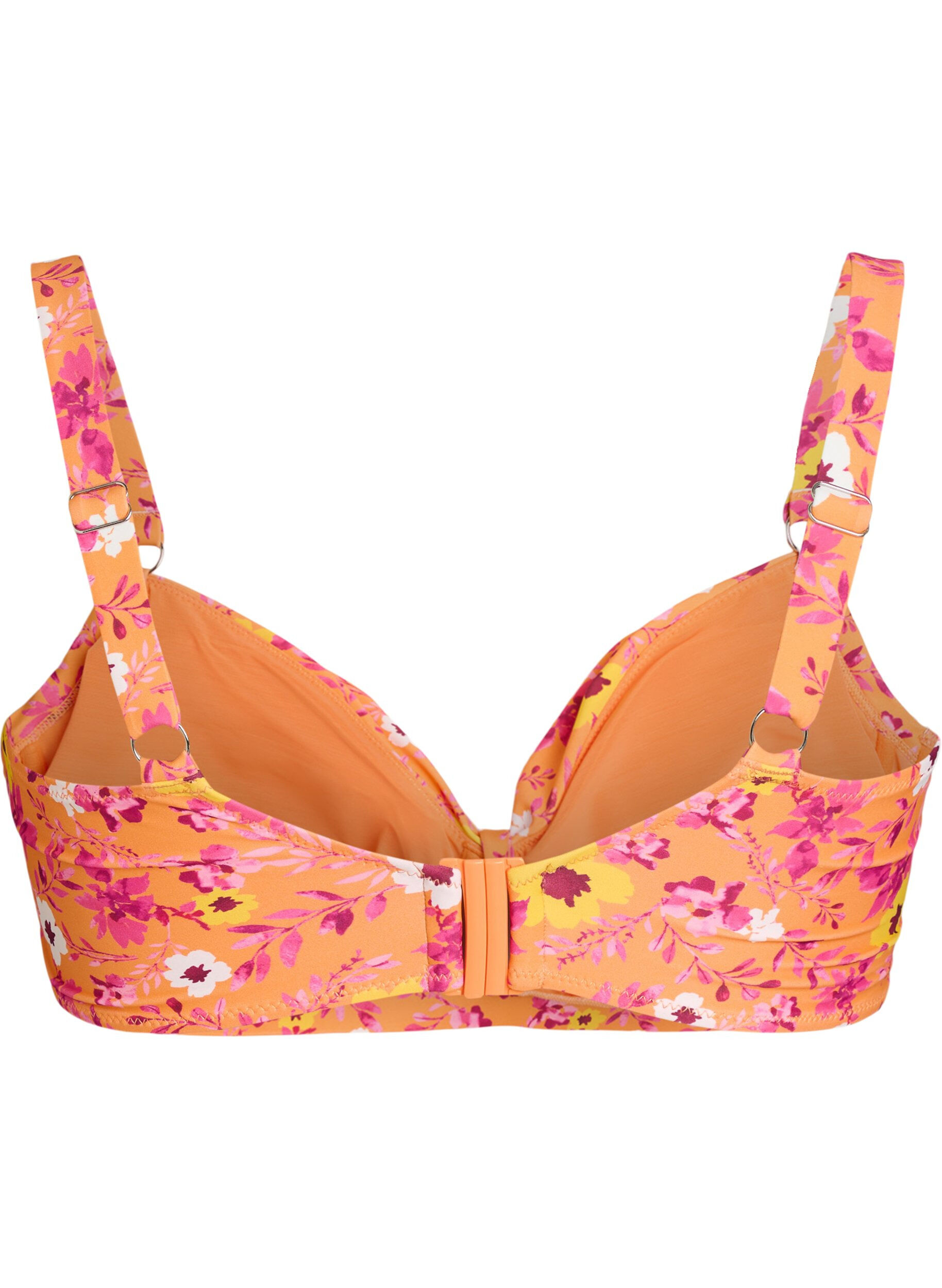 Zizzifashion Bikini top with underwire and pattern, Orange, Packshot image number 1