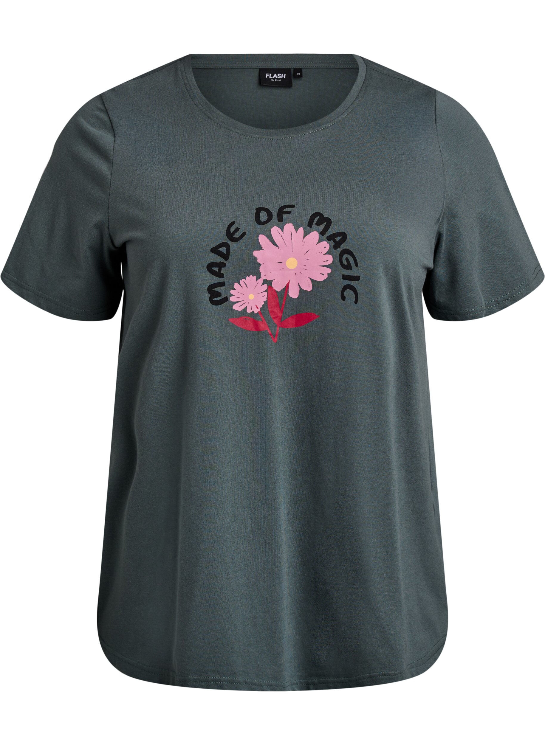 ZizzifashionT-shirt with motif, Green, Packshot image number 0