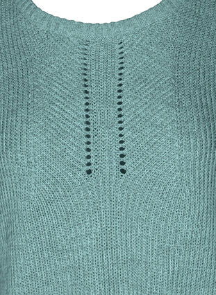Knitted blouse with a round neck, Sea Pine, Packshot image number 2