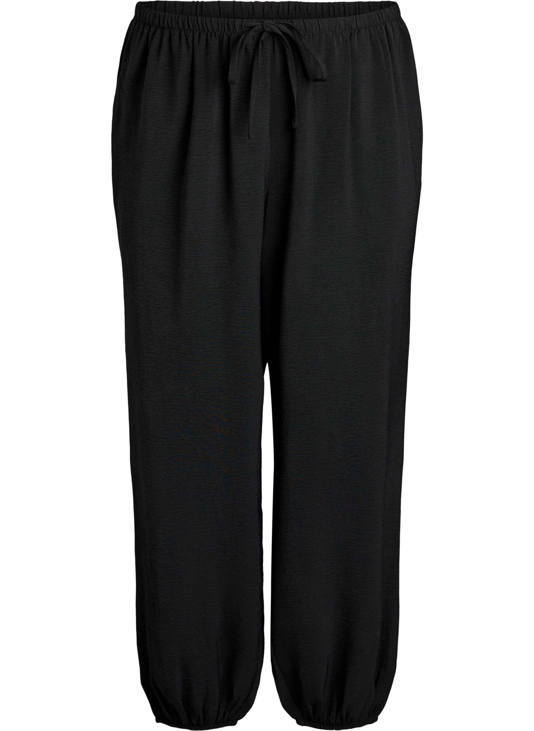 Zizzifashion High-waisted balloon trousers, Black, Packshot image number 0