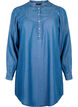 Long sleeve tunic with TENCEL™ Lyocell, Medium Blue denim, Packshot image number 0