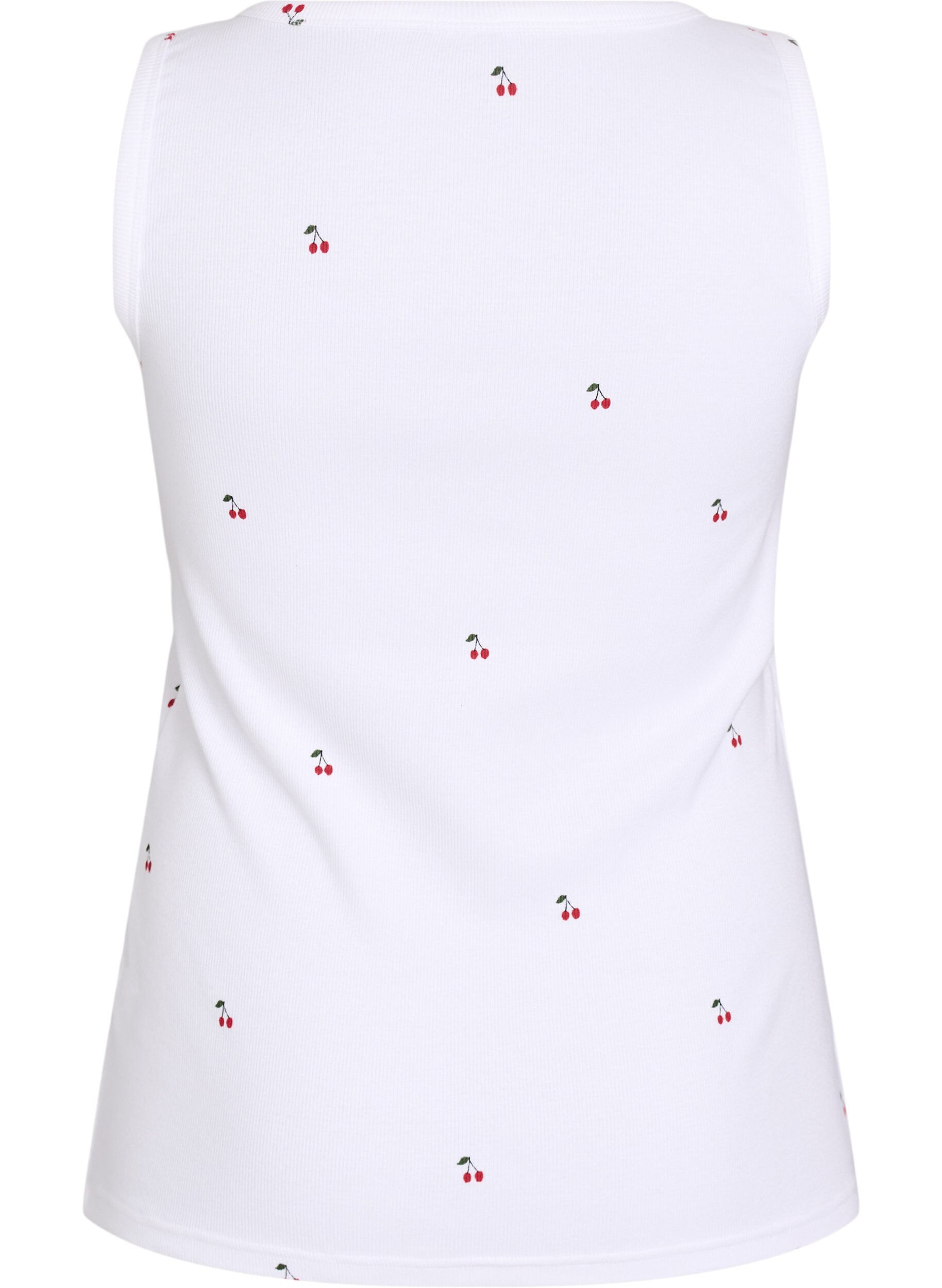 Zizzifashion Fitted top with motif, White, Packshot image number 1