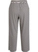 Striped pyjama bottoms with a high waist and wide legs, Black, Packshot image number 1