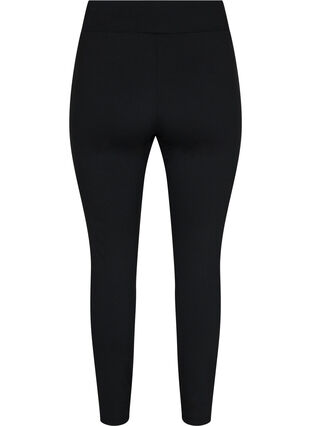 Plain leggings with zip details, Black, Packshot image number 1