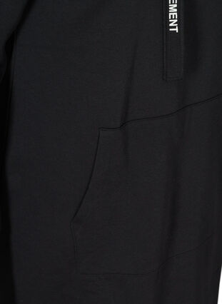 Long hooded sweatshirt, Black, Packshot image number 3