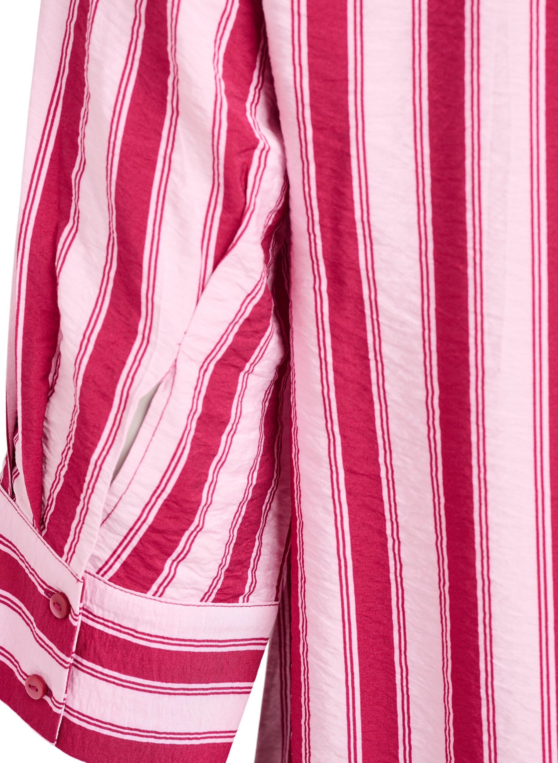 Zizzifashion Short dress with collar and chest pocket, Pink, Packshot image number 3